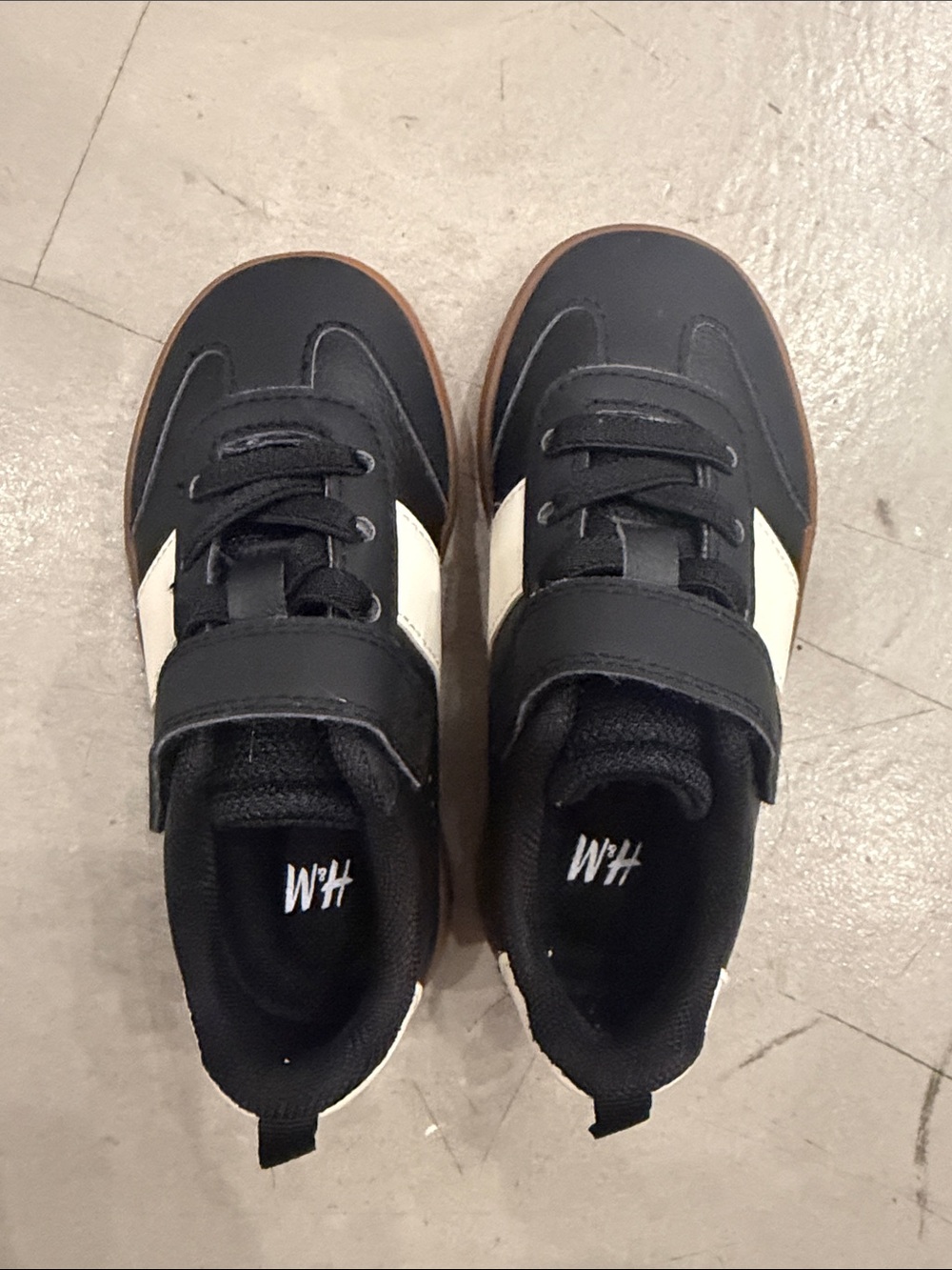 H&M Black and White Kids Velcro Sneakers
